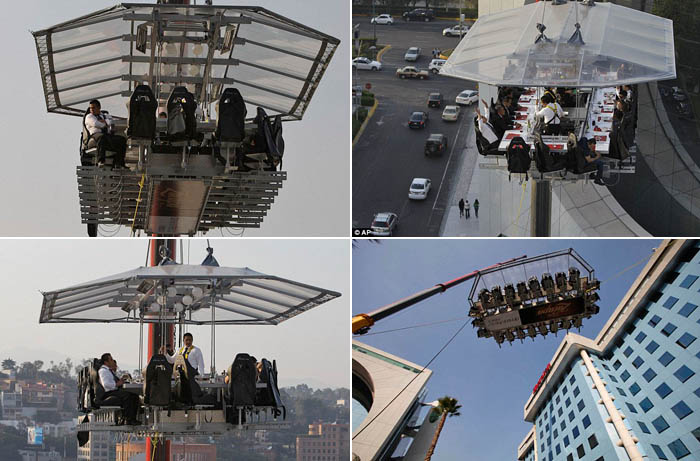 Restoran Unik, Tamu Bersantap di Ketinggian 45 Meter